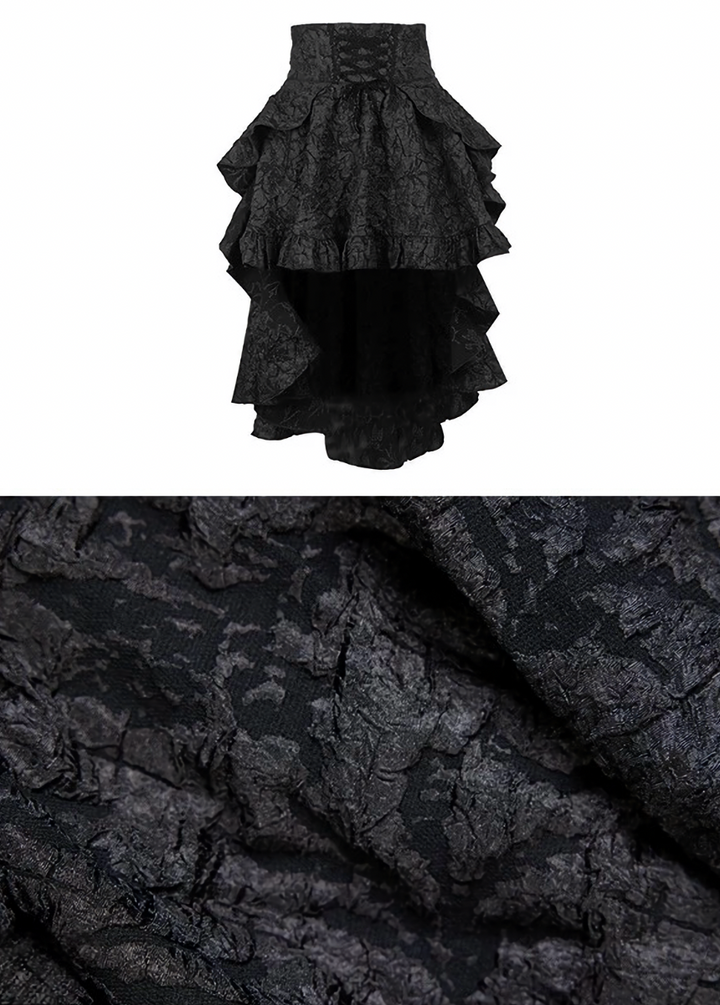 GOTHIC IRREGULAR HEM SKIRT / LG1186_e4r