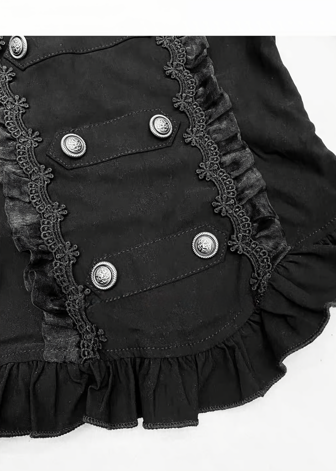 CHOKER DOUBLE BUTTON TOP / LACE-UP TIERED MINI SKIRT / LG1746
