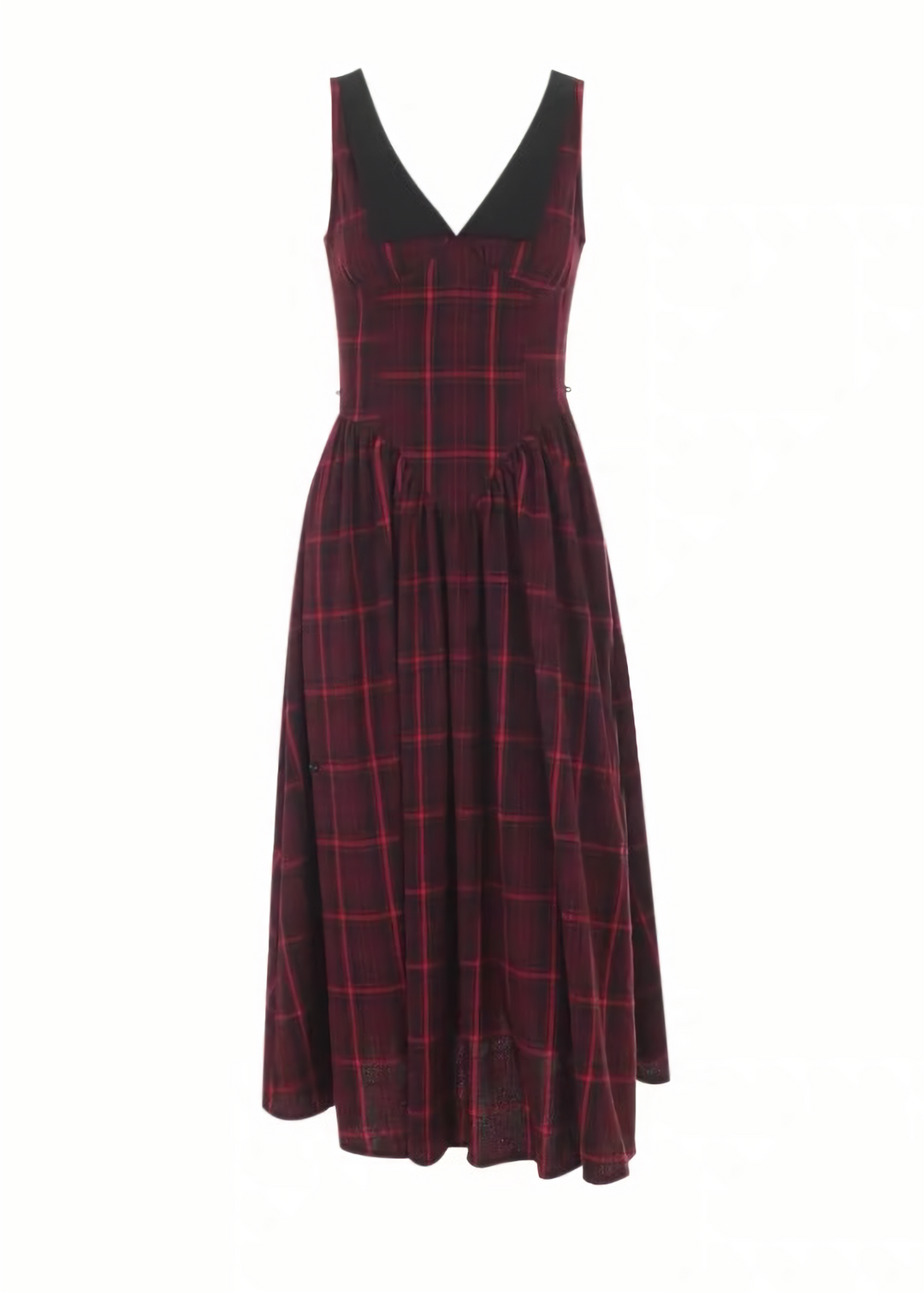 PLAID HIGH-LOW A-LINE DRESS / LG1749