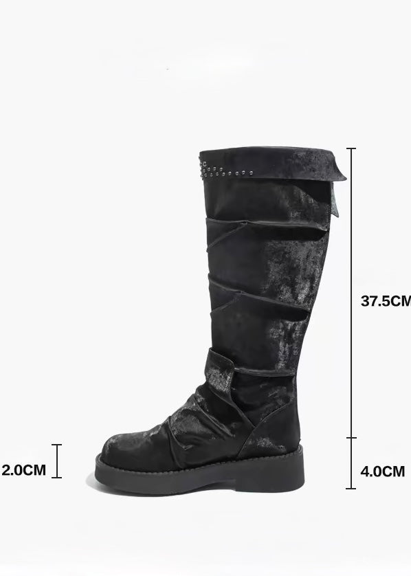 PLATFORM BIKER LONG BOOTS / V1192