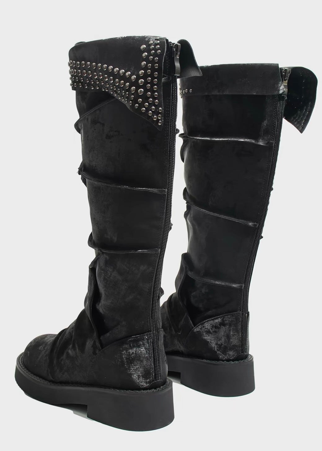 PLATFORM BIKER LONG BOOTS / V1192