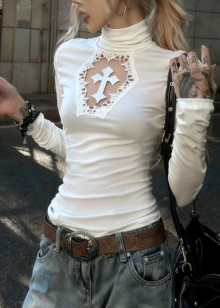 cross turtleneck slim fit / LG1187_W