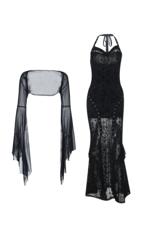 GOTHIC LACE MERMAID DRESS SET / LG1661