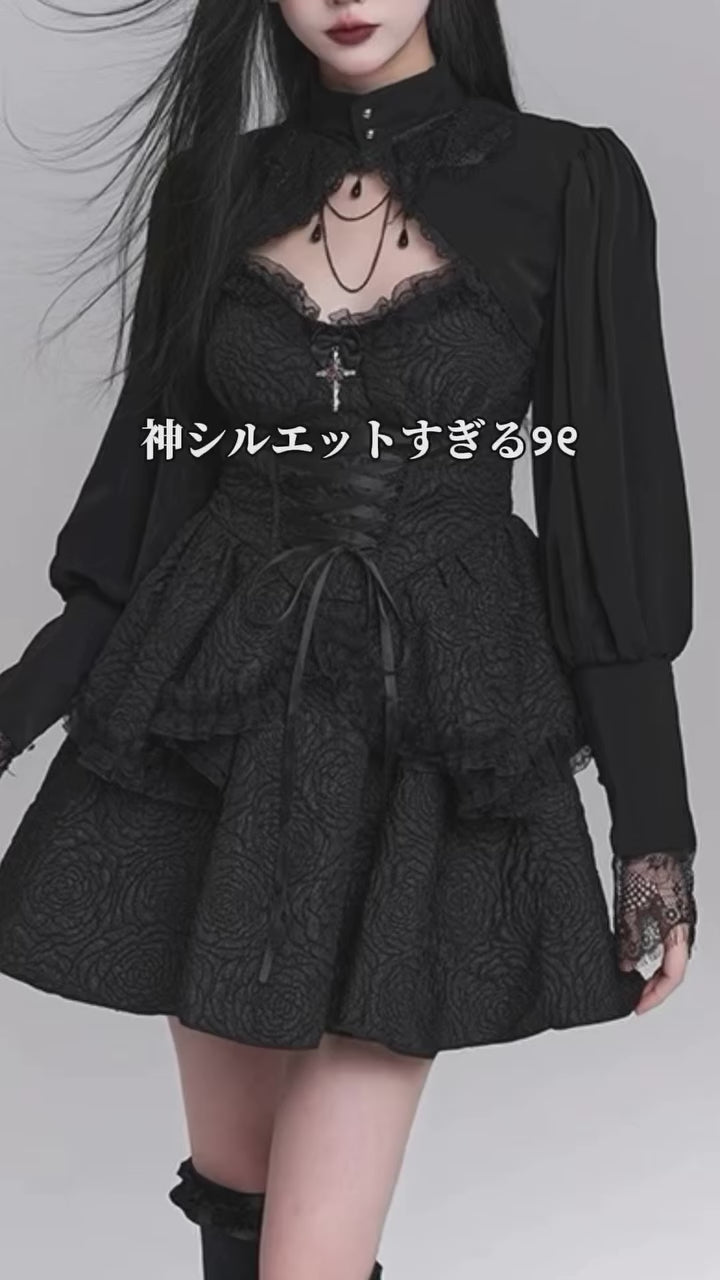 dark gothic mini dress / LG1222_e4r 