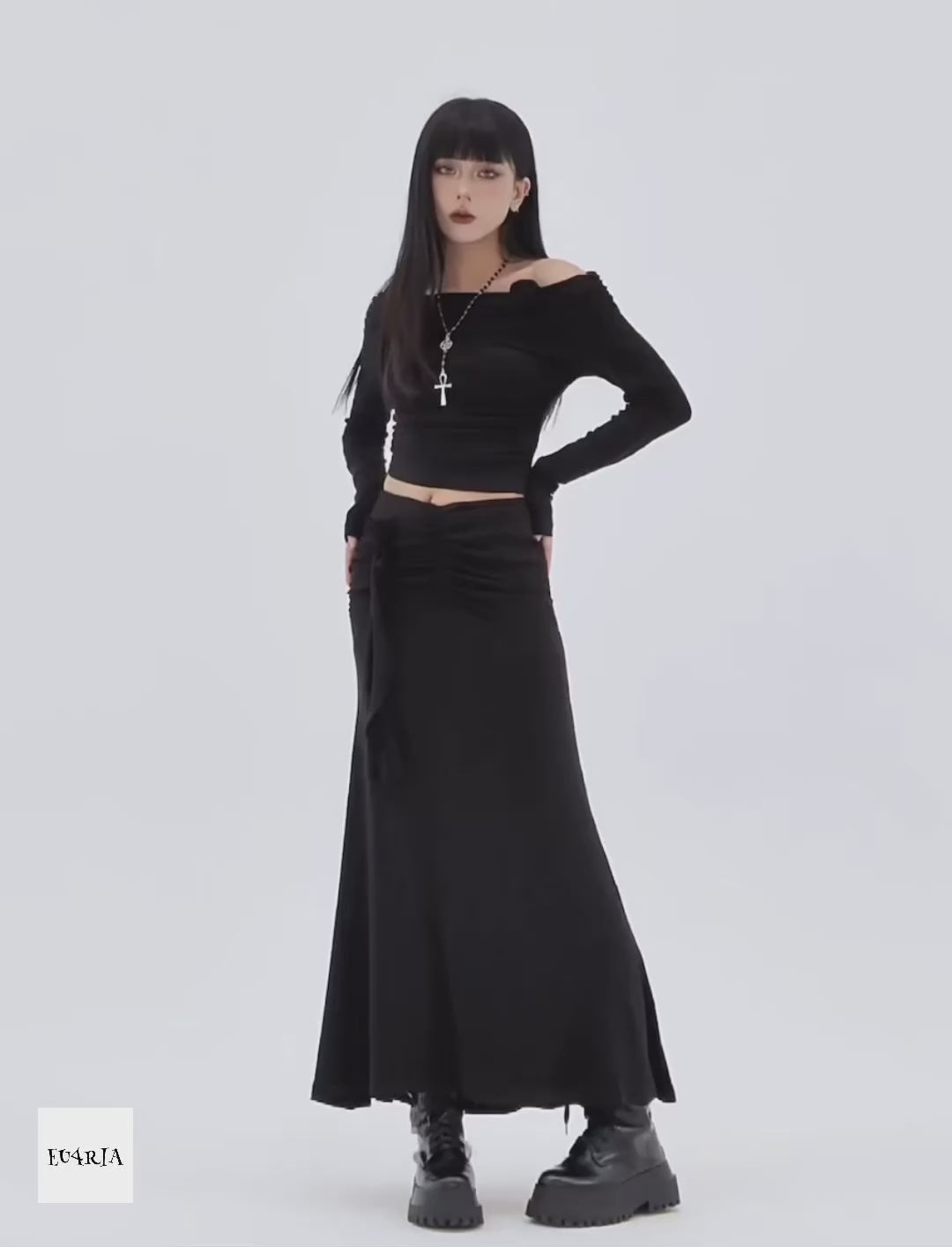 open shoulder top + mermaid skirt / LG1179 