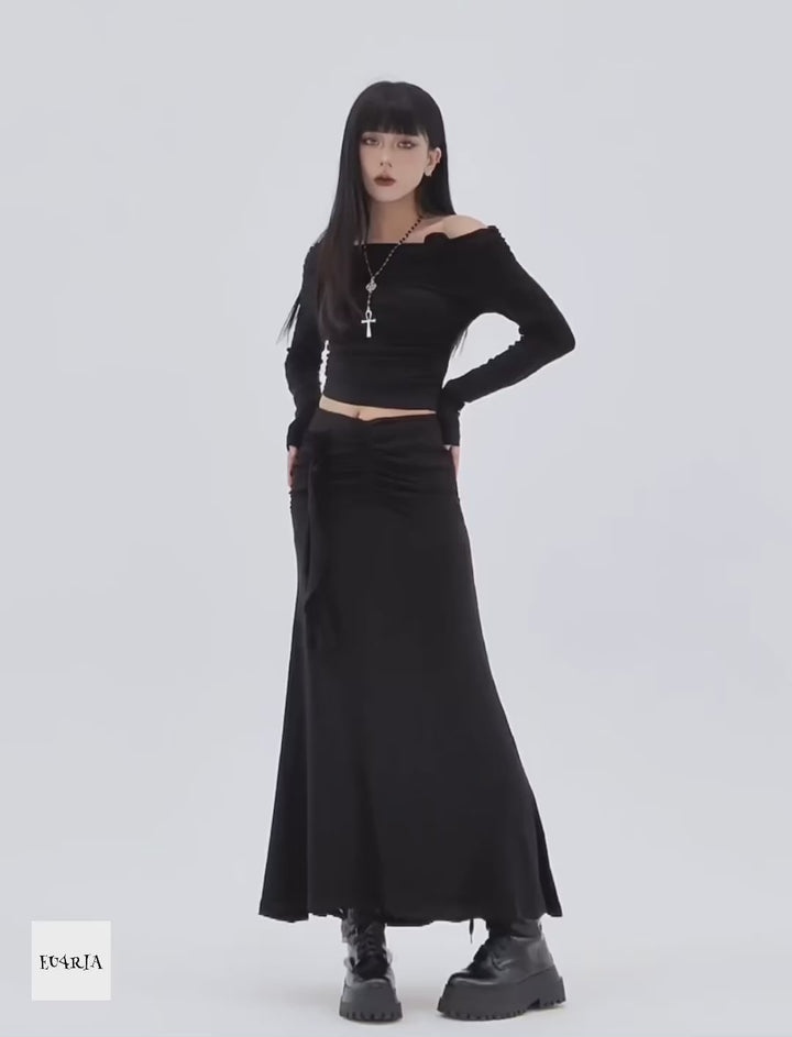 open shoulder top + mermaid skirt / LG1179