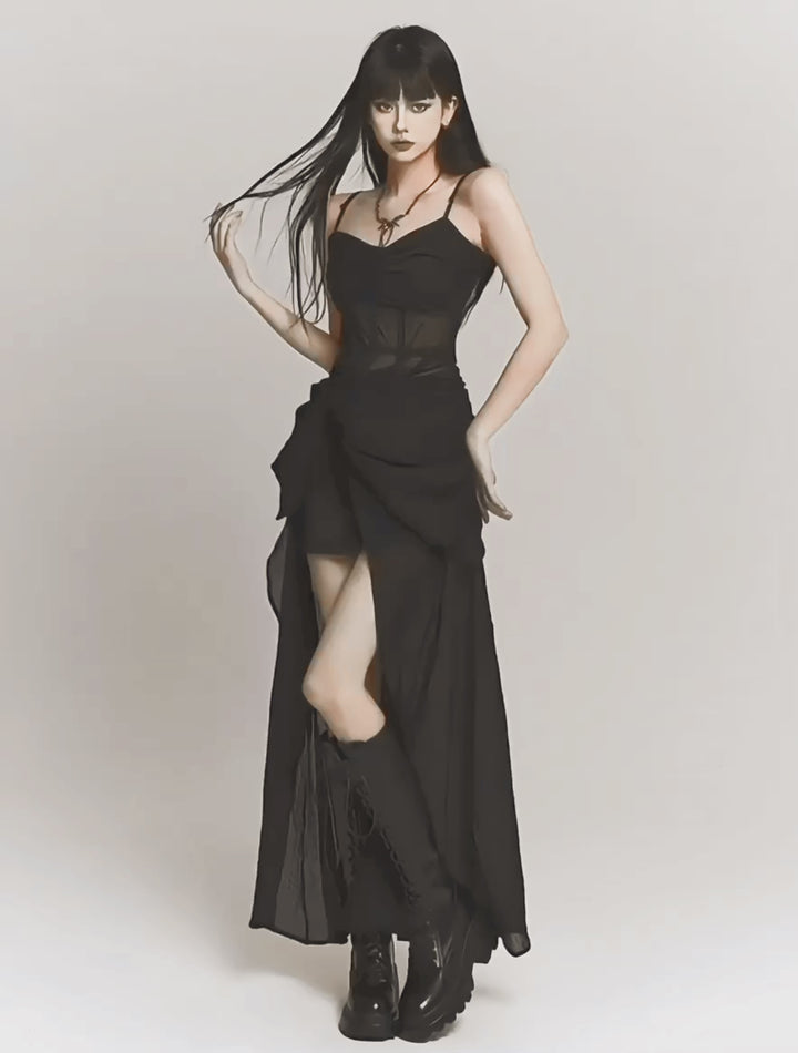 【即日配送】black gothic one piece dress / LG1101