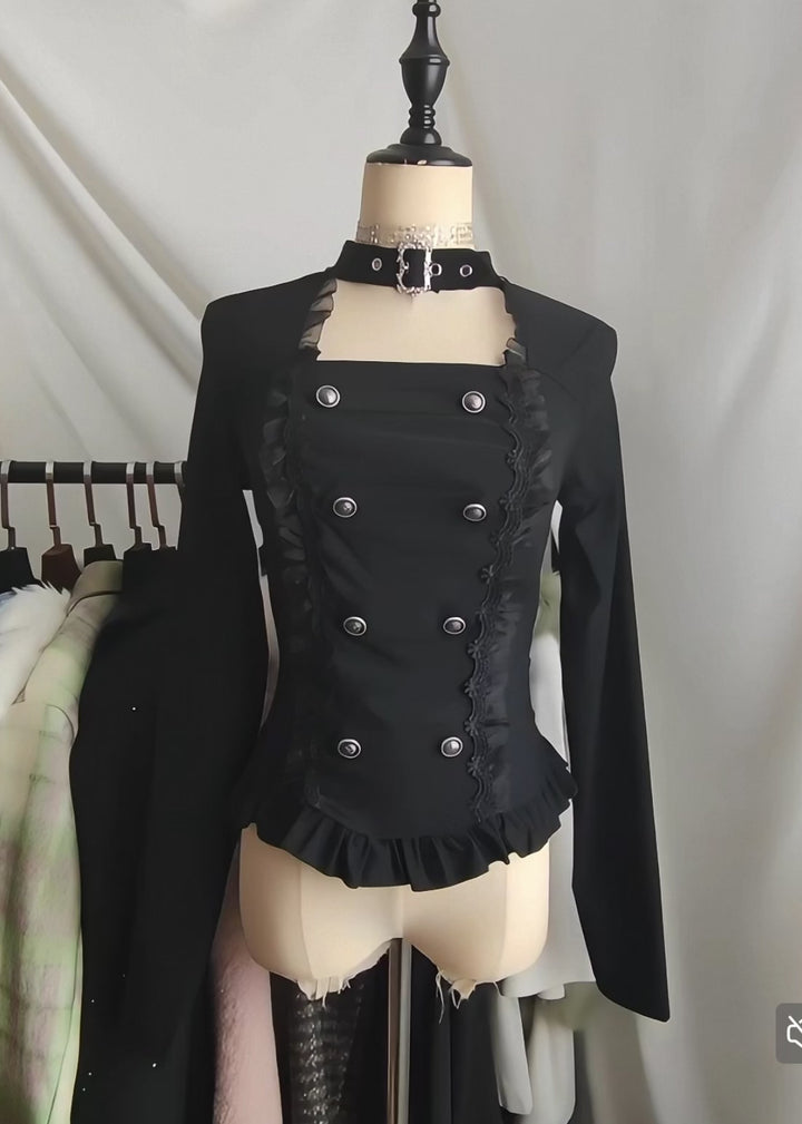 GOTHIC CHOKER CORSET TOP / LG1560