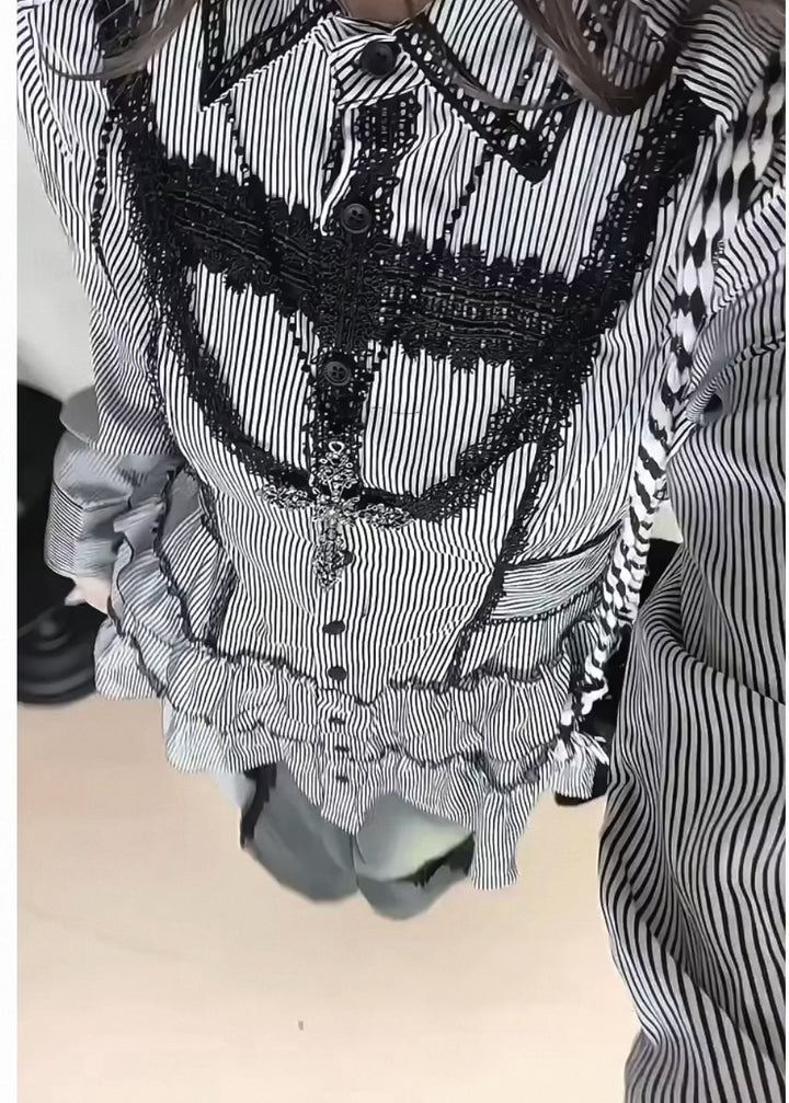 LACE-UP LACE FLARE DENIM / LG1482
