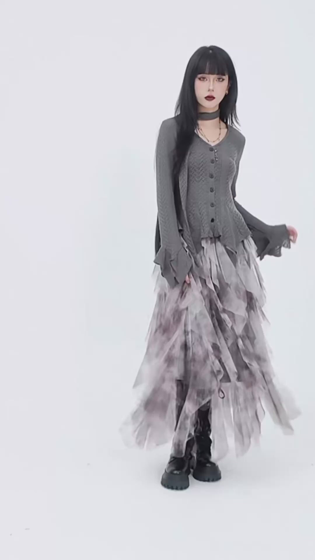 Gothic Sheer Knit cardigan / lg1348_e4r