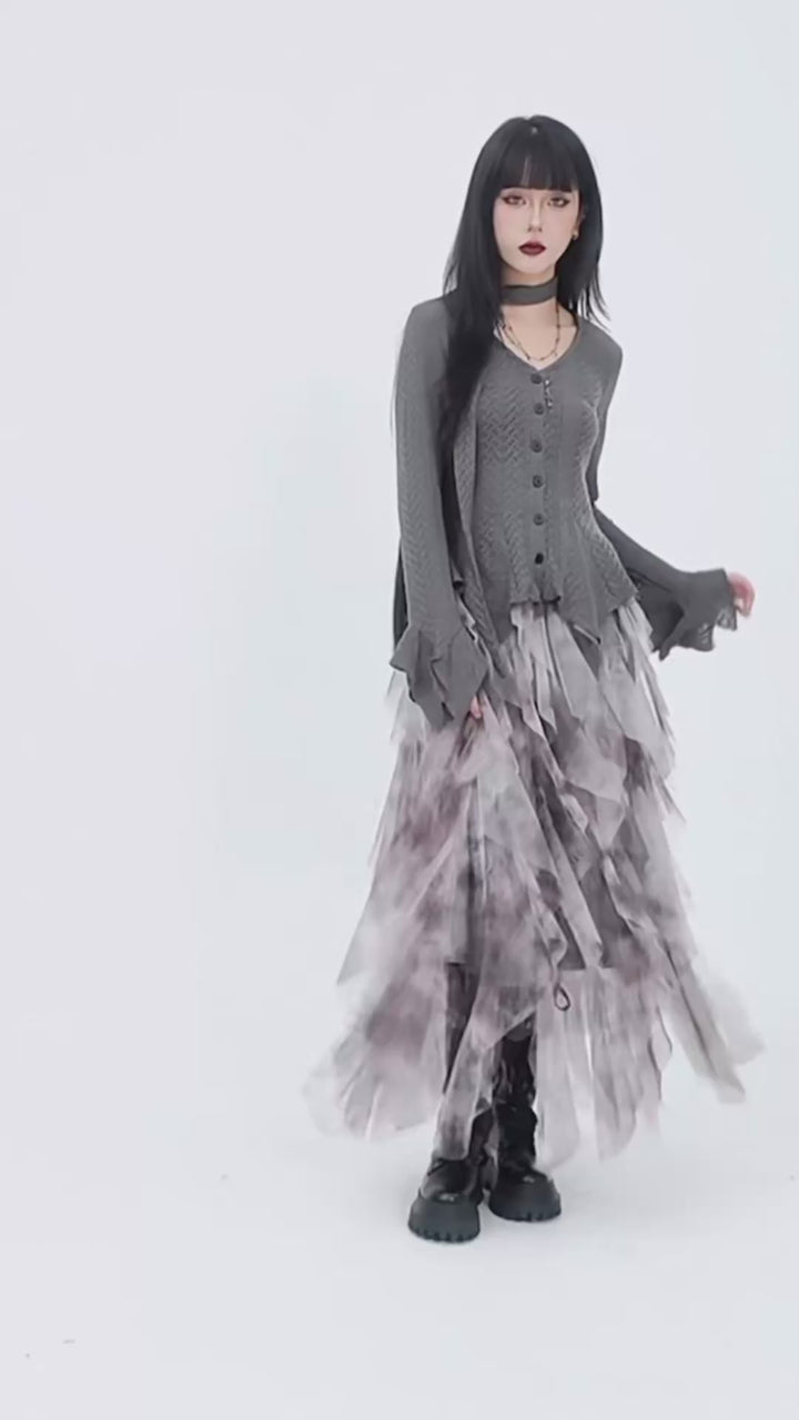 Gothic Sheer Knit cardigan / lg1348_e4r
