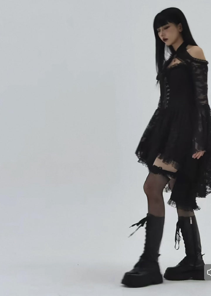 Tube top gothic mini dress / LG1138 