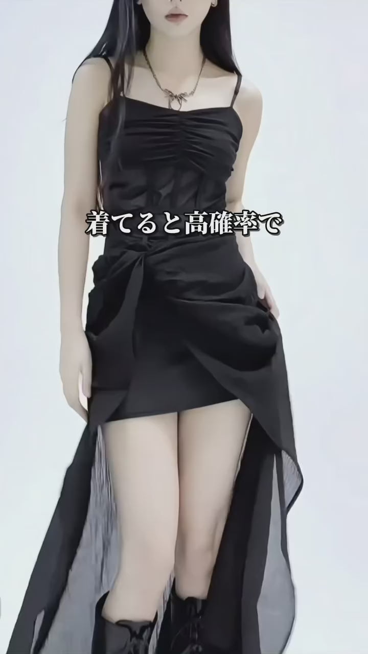 black gothic one piece dress / LG1101_e4r