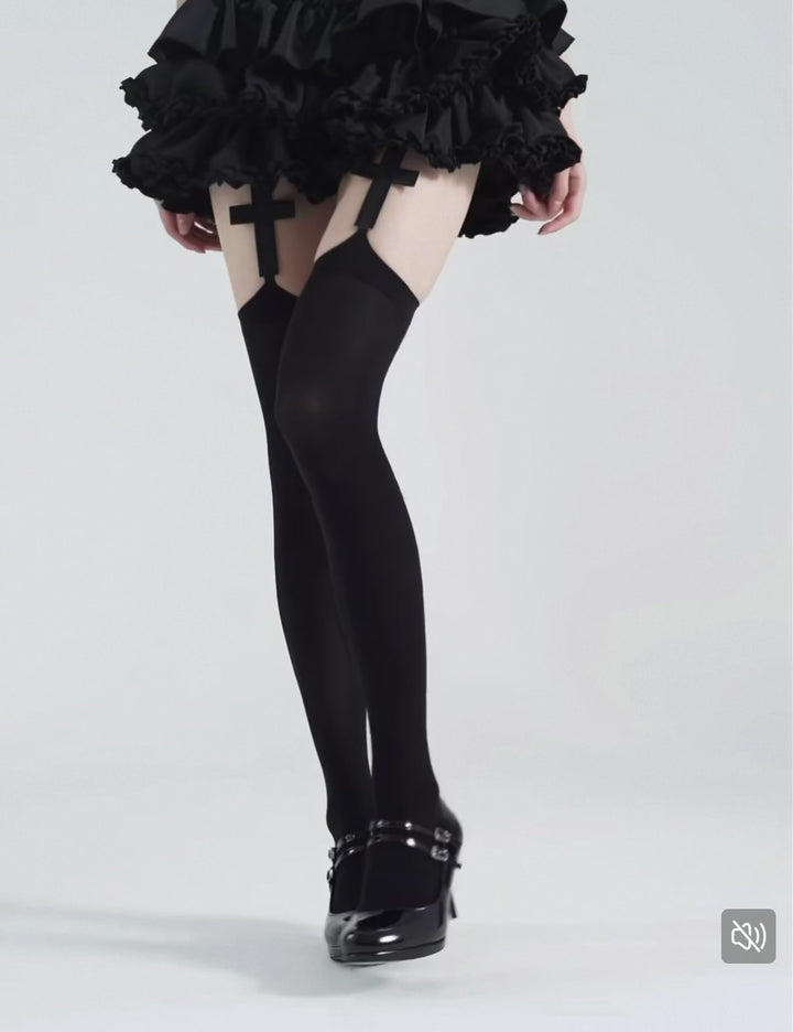 GOTHIC CROSS GARTER STOCKINGS / A1151