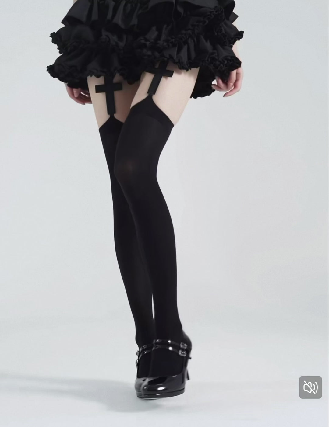 GOTHIC CROSS GARTER STOCKINGS / A1151
