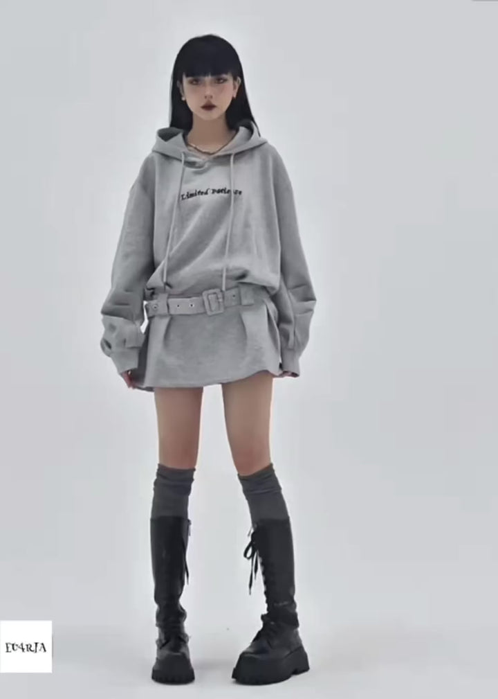 【即日配送】sweatshirt hoodie mini dress / LG1167