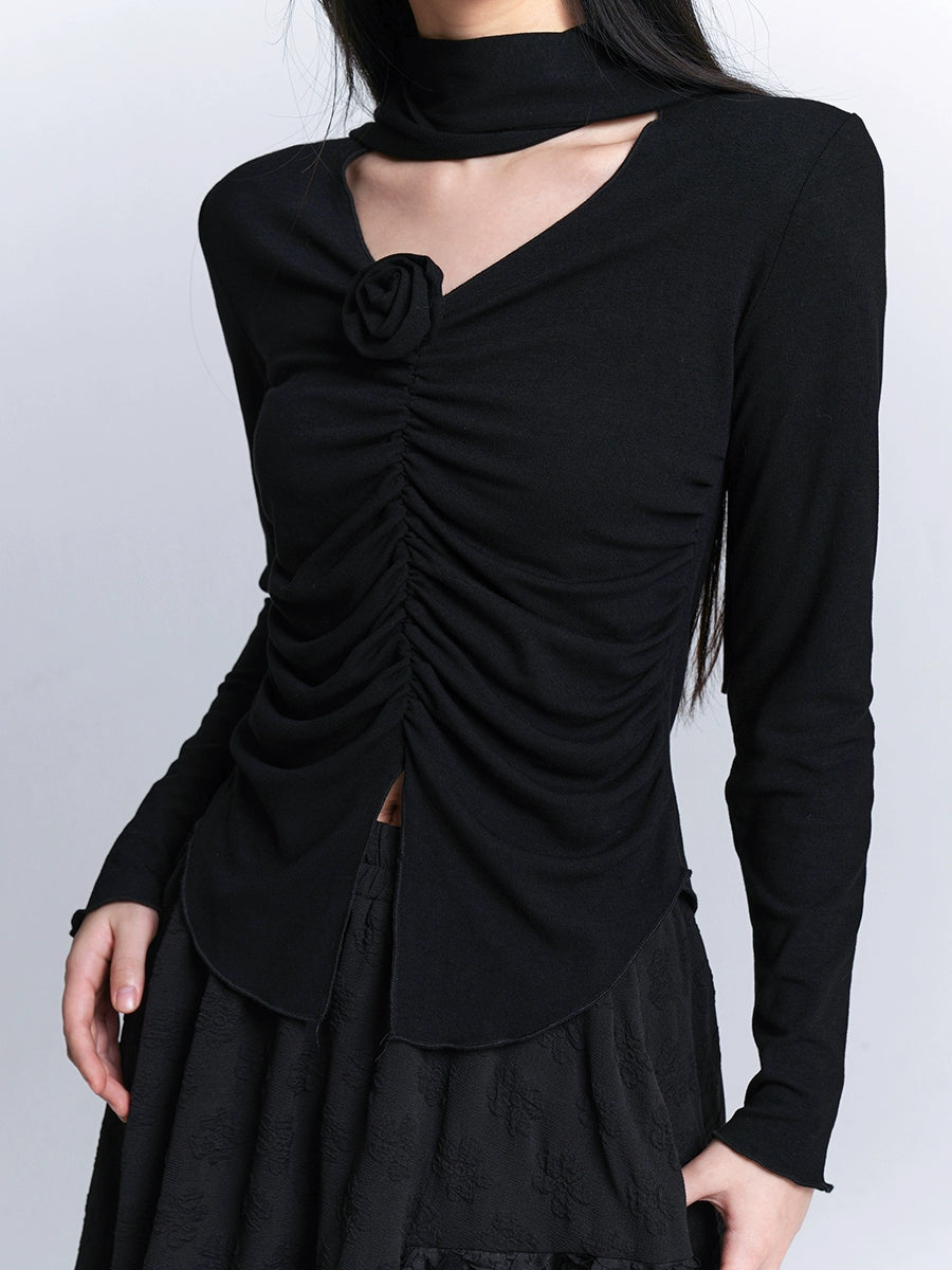 french style long sleeve shirt/lg1123