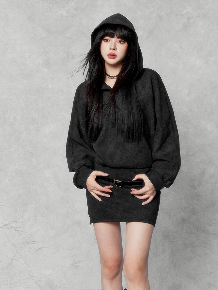 hoodie mini dress/vo1109