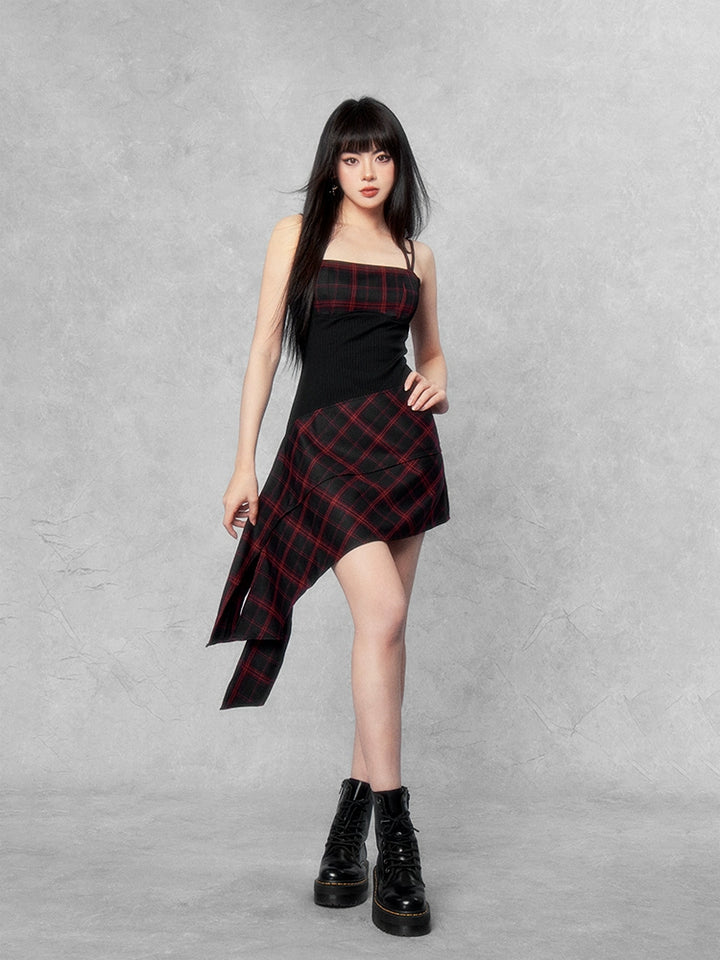 gothic check mini one piece & cropped knit/vo1119