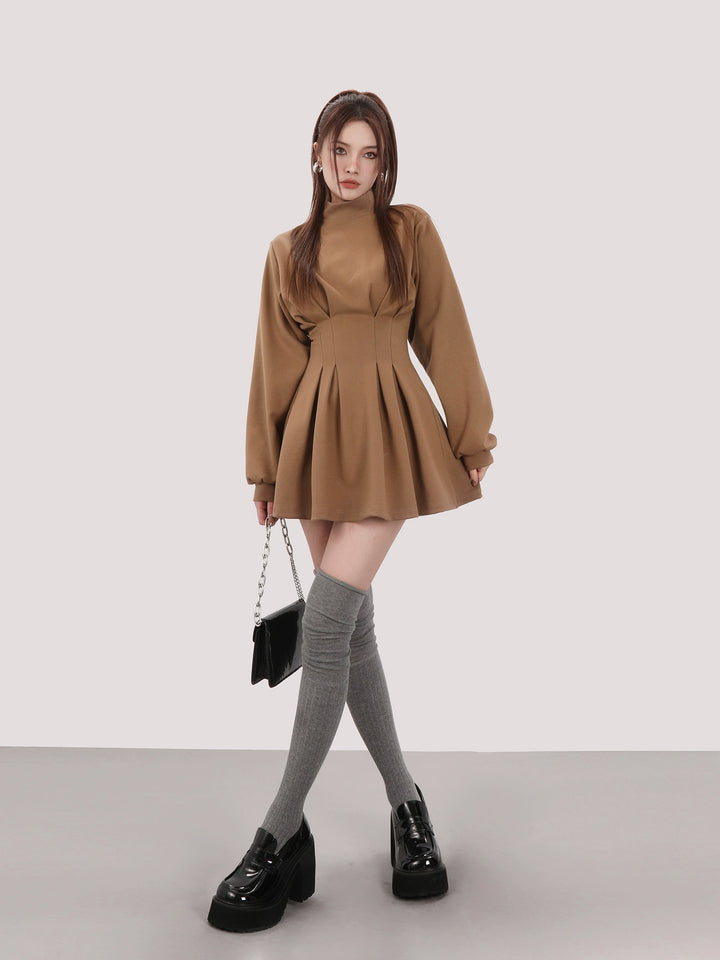 volume sleeve mini dress /mu1109